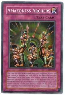 Yu-Gi-Oh Card - MFC-096 - AMAZONESS ARCHERS (super rare holo)