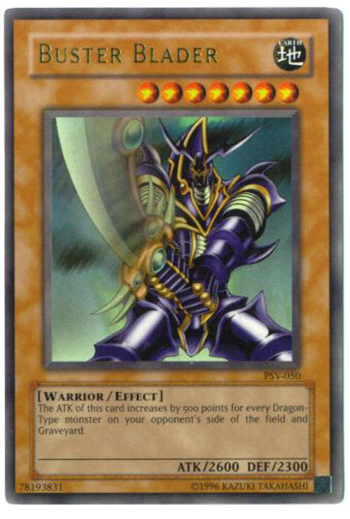 Yu-Gi-Oh Card - PSV-050 - BUSTER BLADER (ultra rare holo) *Played*