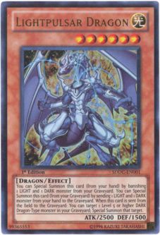 Yu-Gi-Oh Card - SDDC-EN001 - LIGHTPULSAR DRAGON (ultra rare holo)