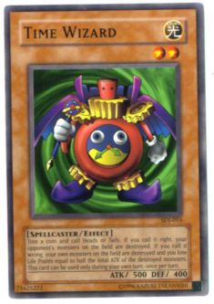 Yu-Gi-Oh Card - SDJ-015 - TIME WIZARD (common)