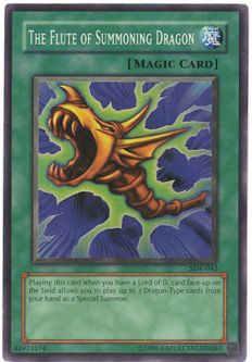 Yu-Gi-Oh Card - SDK-042 - THE FLUTE OF SUMMONING DRAGON (super rare holo)