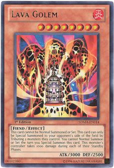 Yu-Gi-Oh Card - SDMA-EN014 - LAVA GOLEM (ultra rare holo)