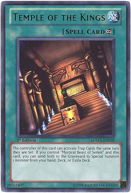 Yu-Gi-Oh Card - SDMA-EN038 - TEMPLE OF THE KINGS (ultra rare holo)