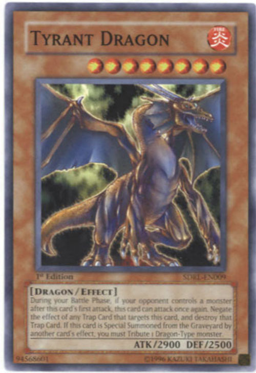 Yu-Gi-Oh Card - SDRL-EN009 - TYRANT DRAGON (common)