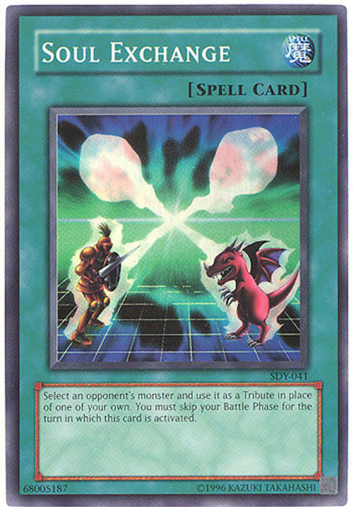 Yu Gi Oh Card   SDY 041   SOUL EXCHANGE (super rare holo)   NM/Mint