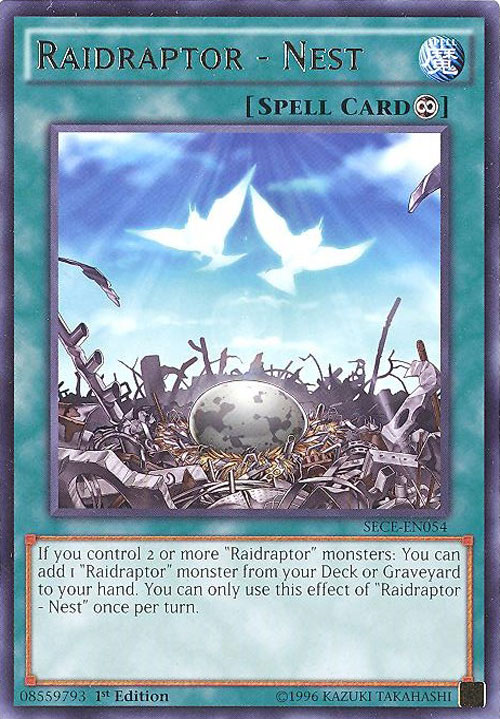 Yu-Gi-Oh Card - SECE-EN054 - RAIDRAPTOR - NEST (rare): BBToyStore.com