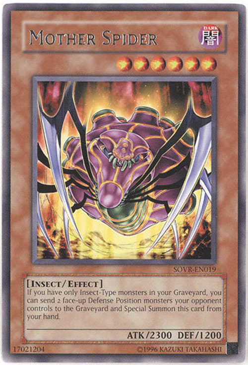 YuGiOh Card SOVREN019 MOTHER SPIDER (rare