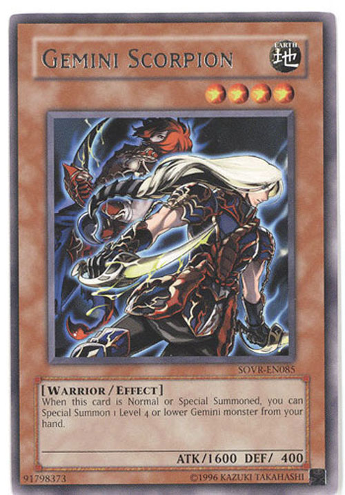 Yu-Gi-Oh Card - SOVR-EN085 - GEMINI SCORPION (rare): BBToyStore.com