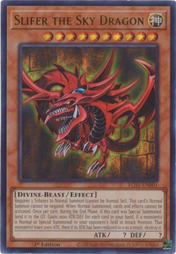 Yu-Gi-Oh Card - EGS1-EN001 - SLIFER THE SKY DRAGON (ultra rare holo)