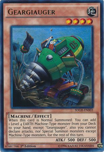 Yu-Gi-Oh Card - SDGR-EN003 - GEARGIAUGER (ultra rare holo)