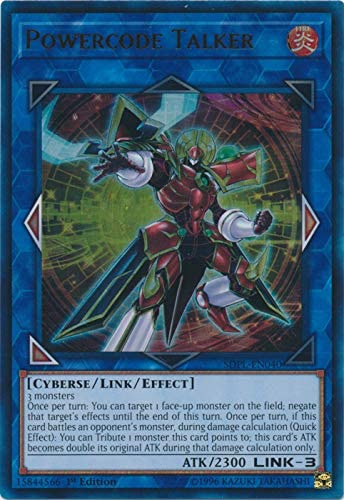 Yu-Gi-Oh Card - SDPL-EN040 - POWERCODE TALKER (ultra rare holo)