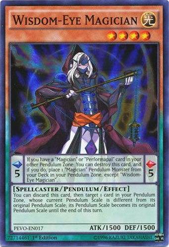 Yu-Gi-Oh Card - PEVO-EN017 - WISDOM-EYE MAGICIAN (super rare holo ...