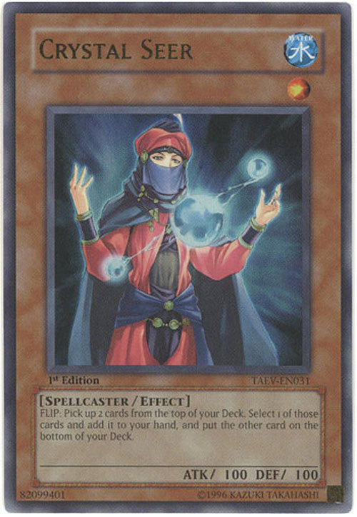 Yu-Gi-Oh Card - TAEV-EN031 - CRYSTAL SEER (ultra rare holo)