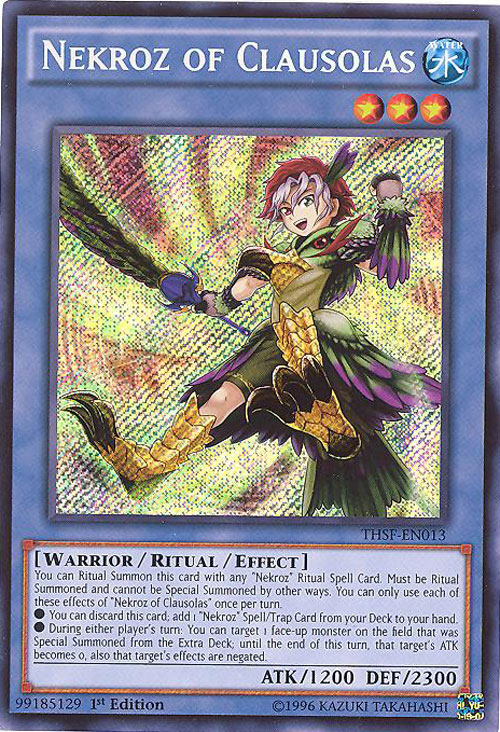 Yu-Gi-Oh Card - THSF-EN013 - NEKROZ OF CLAUSOLAS (secret rare holo)