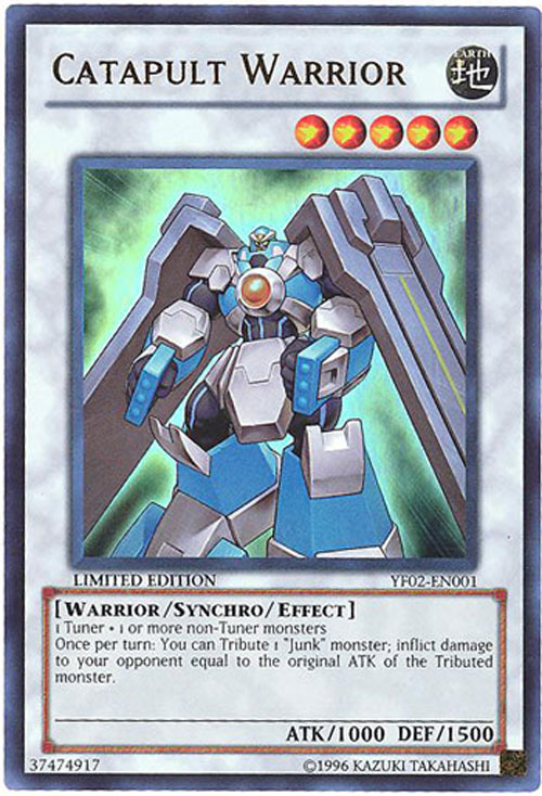 Yu Gi Oh Card   YF02 EN001   CATAPULT WARRIOR (ultra rare holo)   NM 